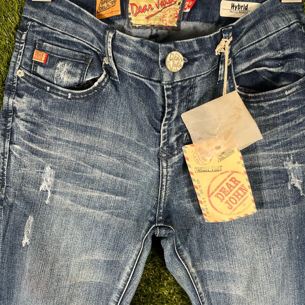NWT Dear John Bootcut Distressed Denim